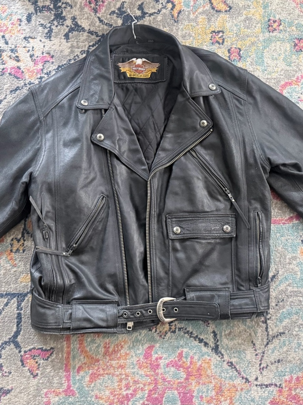 Harley-Davidson Black Quilted Leather Biker Jacket